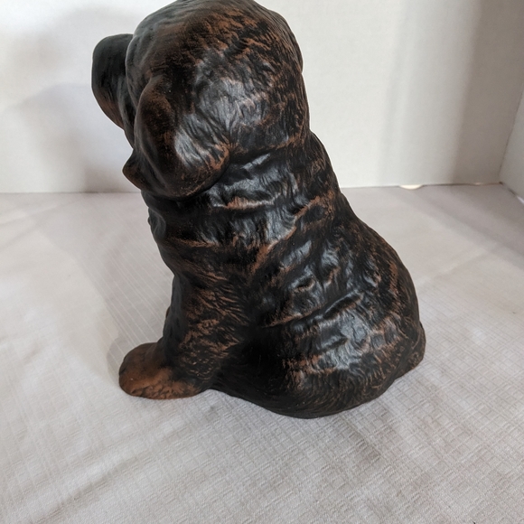 VTG ceramic rottweiler sitting puppy dog figurine statue 9 inch - Picture 3 of 9